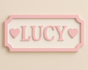 Letrero personalizado con nombre: Decoración para habitación infantil, autoadhesivo, personalizable.
