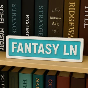 Custom Book Nook Street Sign: Personalized Bookshelf Decor