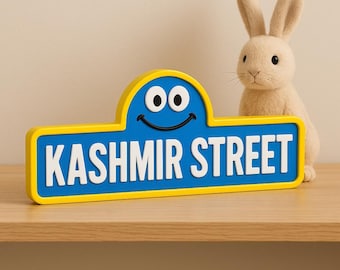 Personalized Sesame Street Style Name Sign: Kids Room Decor