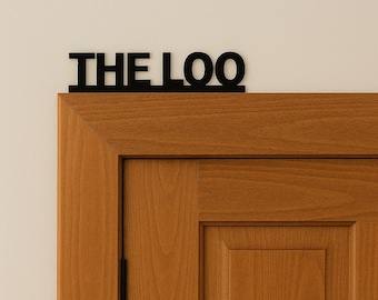 The Loo Türtopper Wandregal Schild - Benutzerdefinierter Text & Größen verfügbar