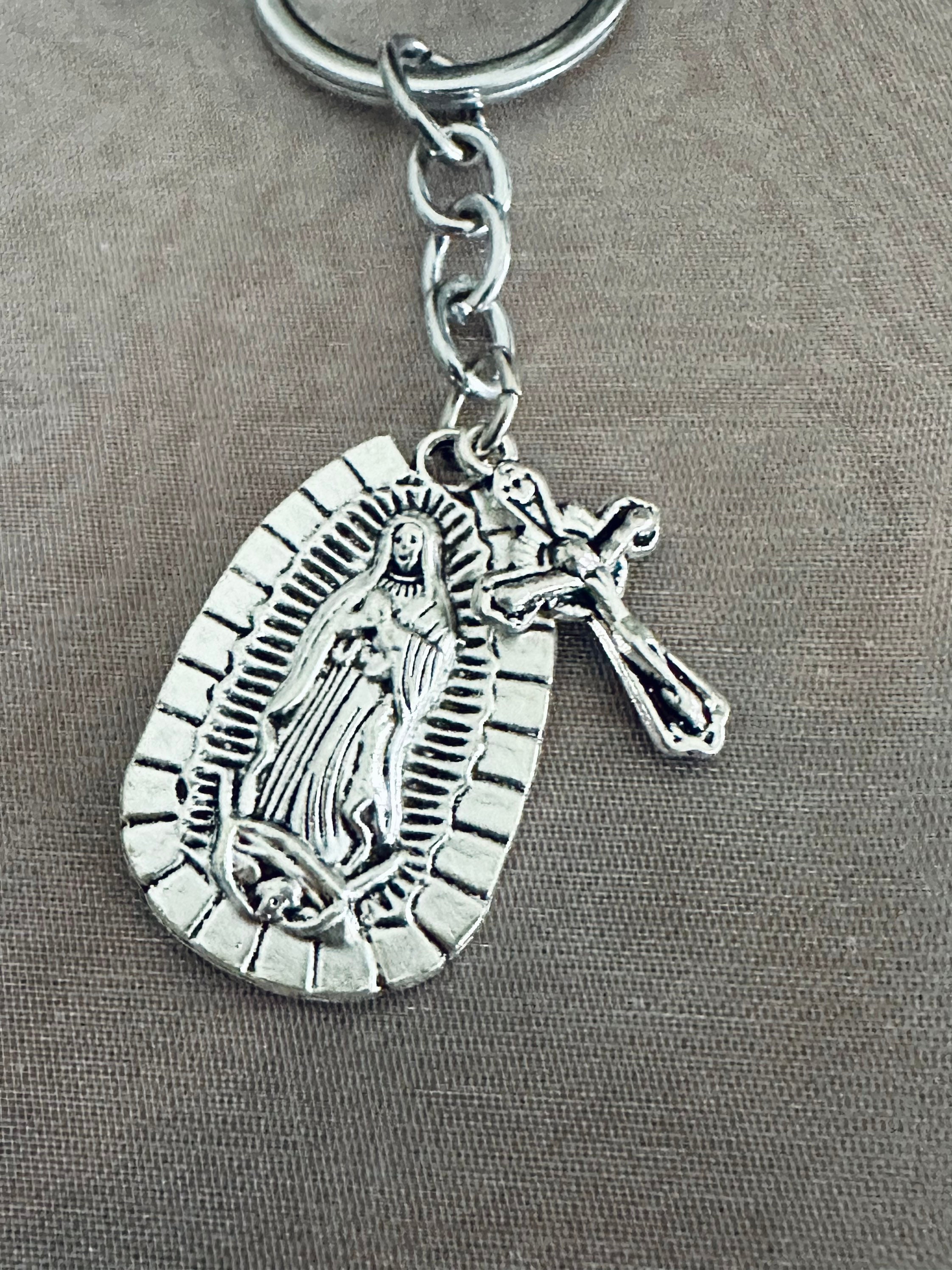 Virgin Mary Keychain - Etsy