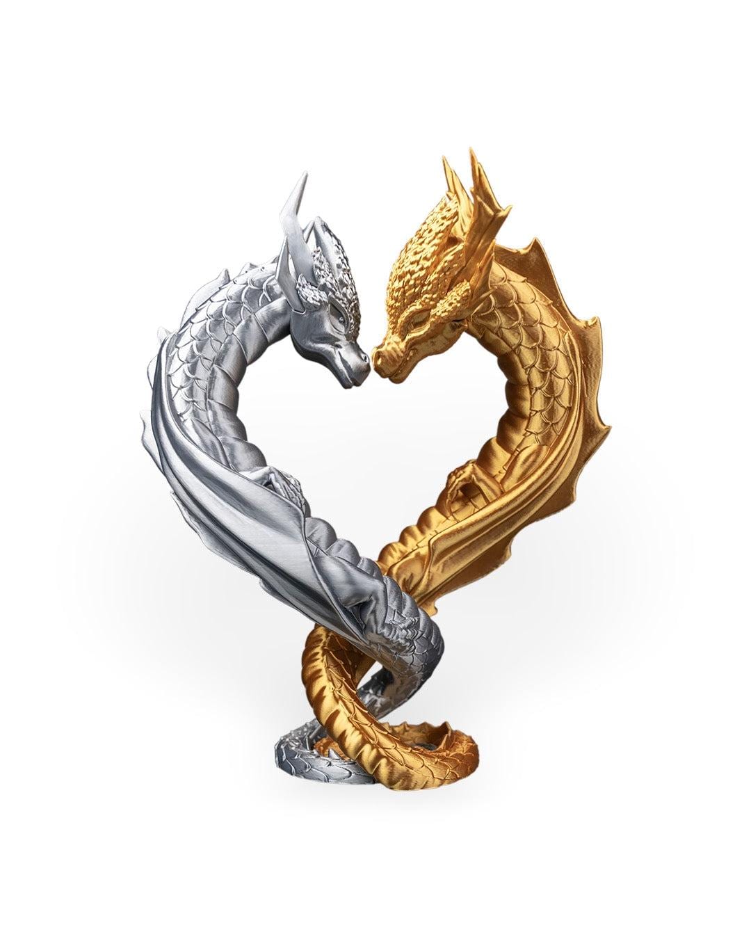 Draconic Love - Two Intertwined Dragons That Form a Heart. - Etsy