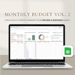 Monthly Budget Spreadsheet Simple Annual Budget Personal Finances Easy Google Sheets Financial Planner Budget Planner Monthly Budgeting