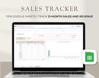 Sales Tracker Google Sheet: Automatisiertes Verkaufs-Dashboard (Digitaler Download)