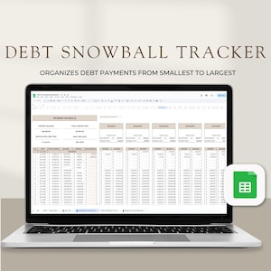 Rastreador de pago de deuda Rastreador de bola de nieve de deuda Calculadora de deuda Hojas de cálculo de Google Pago de préstamos de tarjetas de crédito Planificador gratuito de deuda Tasa de utilización de crédito