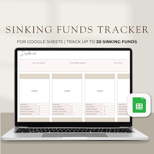 Sinking Funds Tracker Spreadsheet Google Sheets Excel Budget Savings Tracker Personal Finance Planner Cash Savings Spreadsheet Template Plan