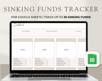 Sinking Funds Tracker Spreadsheet: Google Sheets & Excel (Digital Download)
