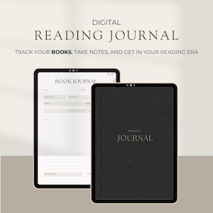 Digital Reading Journal Reading Planner for iPad GoodNotes Reading Tracker Android Reading Journal Notability