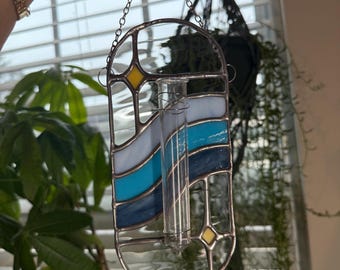 Stained Glass Window Panel With Propagation Station - Etsy