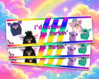 I'd Rather Be Furbin' Retro Sticker