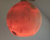 Holzlampe, Lampenschirm aus Holz, Holzleuchte, Birkenrund, Ahorn, Pendelleuchte Holz, gedrechselt,  E27 Fassung, 1m Kabel, Kugel