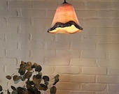 Holzlampe, Lampenschirm aus Holz, Holzleuchte, Birkenrund, Birke, Pendelleuchte Holz, gedrechselt,  E27 Fassung, 1m Kabel, Naturrand