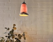 Holzlampe, Lampenschirm aus Holz, Holzleuchte, Birkenrund, Birke, Pendelleuchte Holz, gedrechselt,  E27 Fassung, 1m Kabel, Naturrand