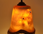 Holzlampe, Lampenschirm aus Holz, Holzleuchte, Birkenrund, Birke, Pendelleuchte Holz, gedrechselt,  E27 Fassung, 1m Kabel, Naturrand