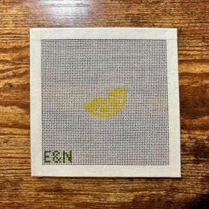 Lemon Mini - Hand Painted Needlepoint Canvas