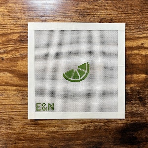 Lime Mini - Hand Painted Needlepoint Canvas