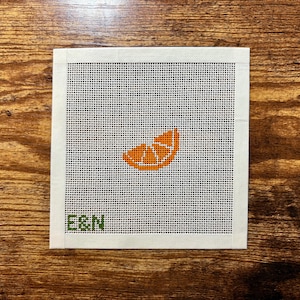 Orange Mini - Hand Painted Needlepoint Canvas