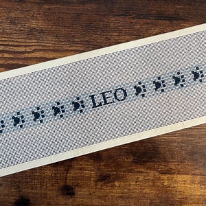 Custom Dog Collar - Hand Painted Needlepoint Canvas