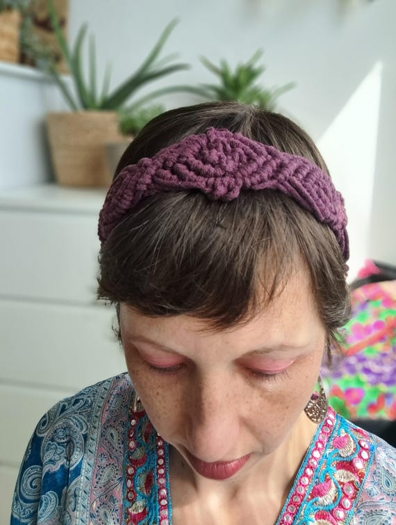 Macrame Headband, Hair Accessory, Boho, Gift, Headwrap Boho  display picture 1