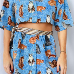Vintage skirt made from a shirt upcycled clothing sustainable