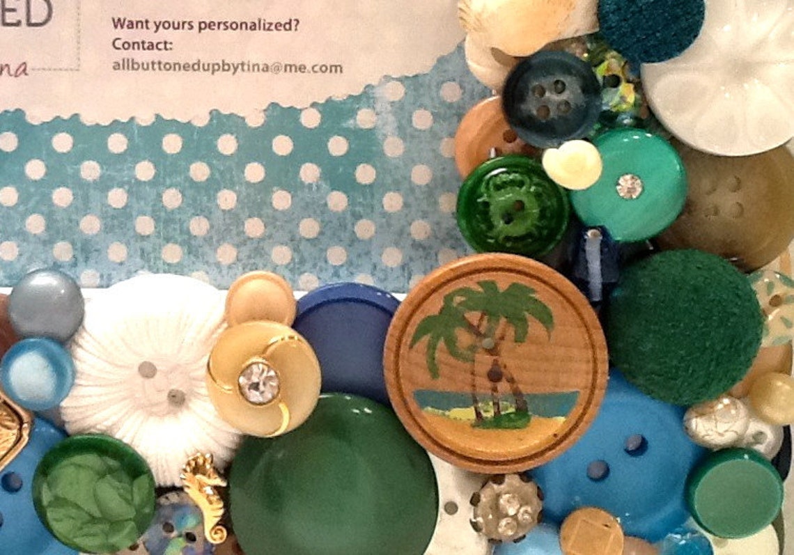 RESERVED CUSTOM ONLY Maui Button Frame Hawaiian Frame Etsy