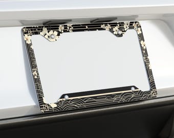 Cherry Blossom License Plate Frame/ Kawaii Car Accessories / Cute