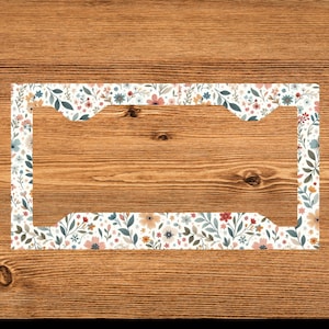 License Plate Frame, Metal, Wildflowers, Gift, Floral, Car Accessory, Flowers, Gifts For Her, Cute Car Accessories, Gift for Nature Lovers