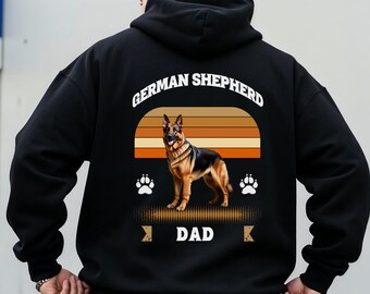Sweat à capuche « Papa Berger Allemand », Sweat-shirt pour homme, Cadeau Berger Allemand pour lui, Sweat à capuche Gildan 18500