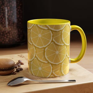 Lemon Slice Ceramic Mug: Cottagecore Kitchen Decor Gift