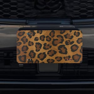 Vanity Plate, Leopard Print Front License Plate, Animal Print Car Accessory, Unique Gift Idea