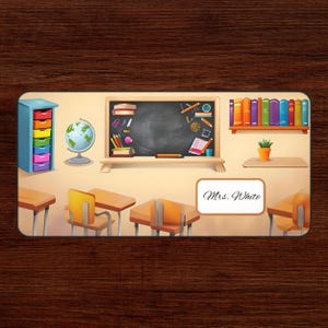 Personalisierte Lehrer Schreibtisch Matte - individuelles Geschenk für das Klassenzimmer