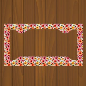 Tropical Colorful Hibiscus License Plate Frame, Cute Car Accessories, License Plate Frames, Hibiscus, Gift, Hawaii, Tropical, Flowers, Car