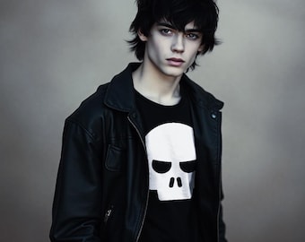 Chibi Skull Tee — Son of Hades Percy Jackson | Nico di Angelo Fan Art Cosplay Shirt