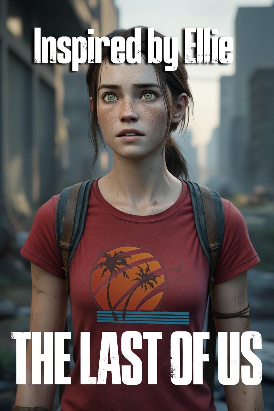 Ellie Cosplay T-Shirt – Red Tee Inspired by The Last of Us - pristine