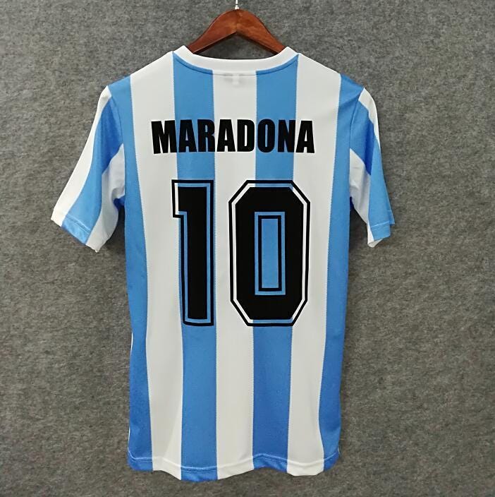 01 Maillot Maradona Argentine Autographe Sans Match Porté