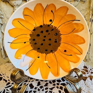 Vintage Vera Neumann Sunflower Bowl Island Worcester MCM Jamaica Art Pottery