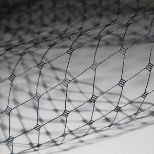 BLACK French netting - 9-inch wide, for birdcage veils