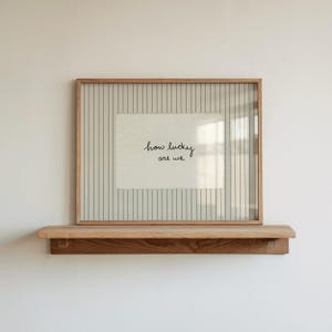 PHYSICAL PRINT How Lucky Are We Print, Hand Written Wall Art, Minimalist Typography Home Decor, Western Room Poster, Cursive (unframed)