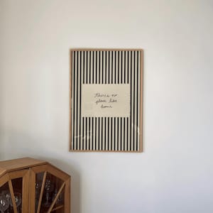 Randig väggkonst för hemmet, handskrivet tryck, minimalistisk typografisk heminredning, vintage rumsaffisch, vertikal kursiv digital nedladdning
