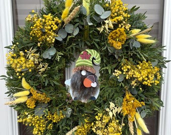 Kranz Naturkranz Trockenblumen Türkranz Frischer Eukalyptus Herbst Hochzeit Deko Herbstkranz Schleierkraut