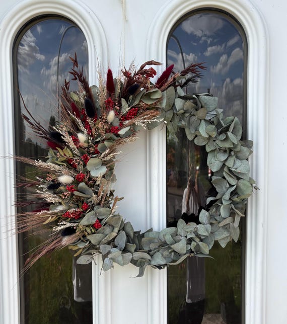 Kranz Türkranz Naturkranz Trockenblumen Eukalyptus Schleierkraut geschenk hochzeit boho