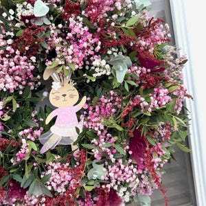 Kranz Türkranz Muttertag Osterkranz Schleierkraut Trockenblumen Eukalyptus dekoration personalisiertes geschenk wanddeko geschenkidee image 7
