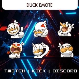 Cute Duck Emotes Bundle | Twitch & Discord Emotes | Kawaii Animal Emojis | Adorable Sub Emotes | 256px Ready To Upload.