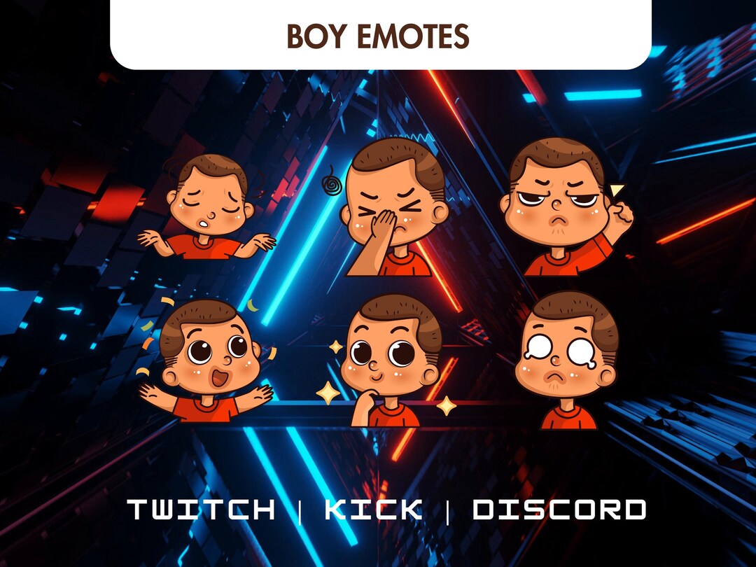 6 Boy Emotes - Cute Static Emotes for Twitch, Youtube, Discord ...