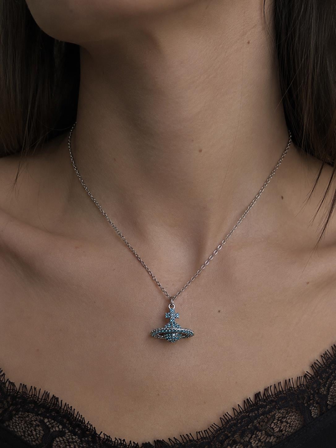 Blue vivienne westwood necklace - Etsy 日本