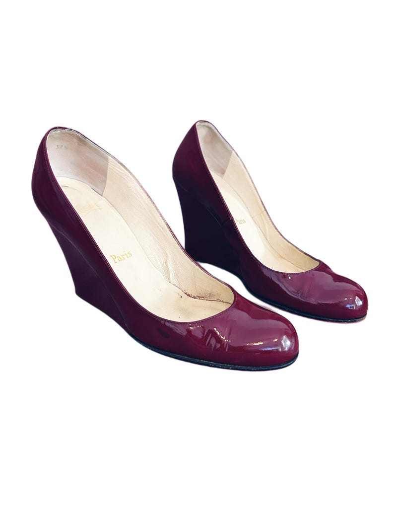 Louboutin burgundy