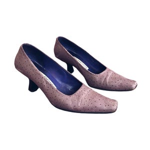 ostrich leather Lilac balenciaga heels shoes