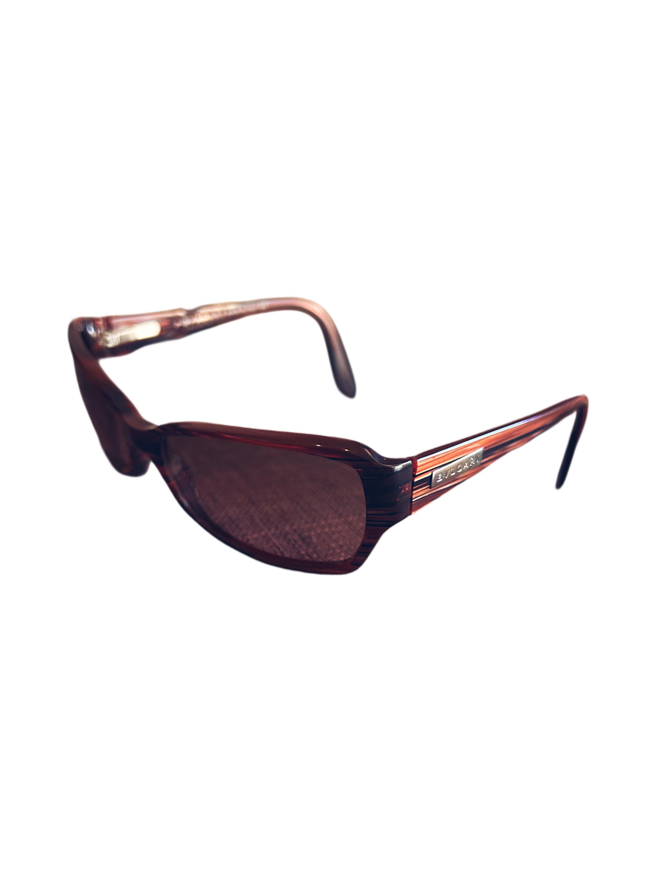 レディース 00s archive BVLGARI sunglasses y2k brown