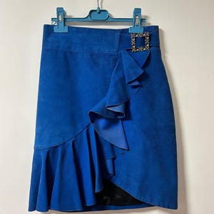 ウテルク ブルーレザースカート - Etsy 日本