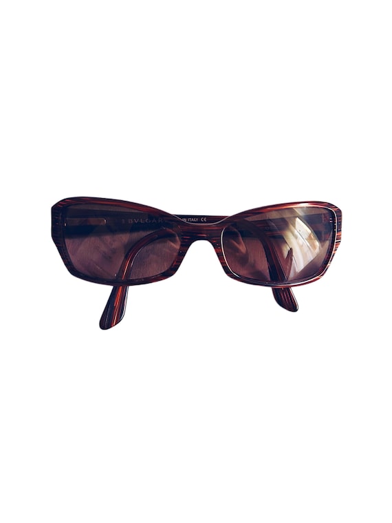 レディース 00s archive BVLGARI sunglasses y2k brown